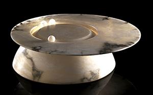 SCULPTURAL ONYX COCKTAIL TABLE 