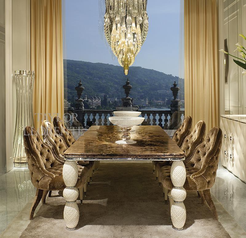 Luxury Marble Dining Table With Ceramic Legs Taylor Llorente Furniture