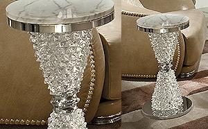 DESIGNER MURANO GLASS SIDE TABLE