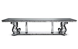 LUXURY VENETIAN GLASS DINING TABLE - ENGRAVED