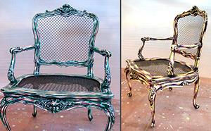 Carved Accent Armchair with Artisan Finish