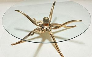 SCULPTURAL BRONZE COFFEE TABLE