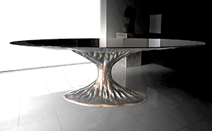 SCULPTURAL FIBREGLASS DINING TABLE