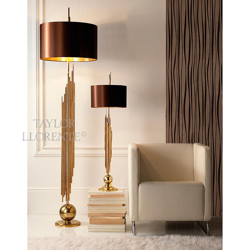 Sculptural Floor Lamps Gold Or Silver, Upscale Floor Lamps
