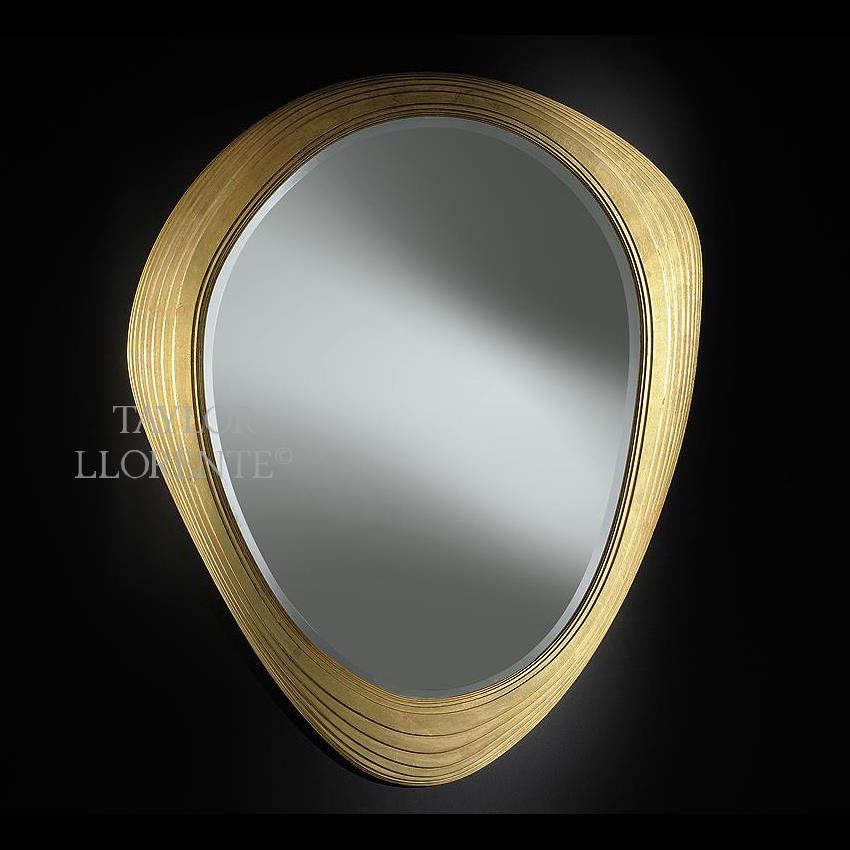 SCULPTURAL GOLD MIRROR - Asymmetric Mirror | TAYLOR LLORENTE FURNITURE