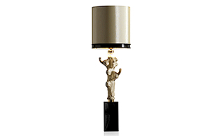 SCULPTURAL MAJOLICA TABLE LAMP