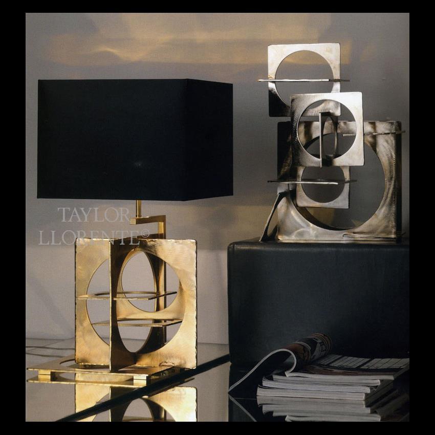 SCULPTURAL METALWORK TABLE LAMPS TAYLOR LLORENTE FURNITURE