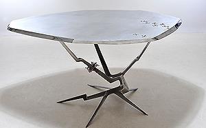 (AT) SCULPTURAL CAST ALUMINIUM TABLE