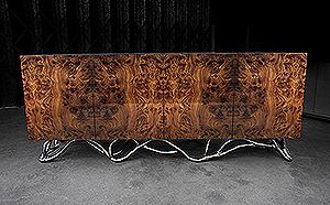 SCULPTURAL WALNUT SIDEBOARD 