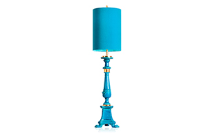 LUXURY ITALIAN  MAJOLICA FLOOR LAMP
