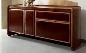 LEATHER UPHOLSTERED SIDEBOARD CREDENZA IF10010