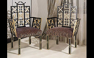 JAPANESE LACQUERED CHAIRS 