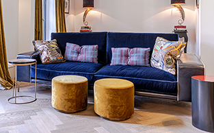 50% SALE Modern Luxury Leather & Velvet Sofa