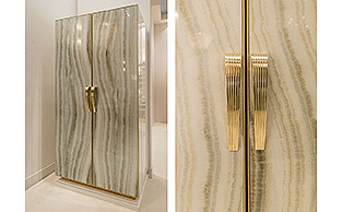 CRYSTAL ONYX COCKTAIL CABINET