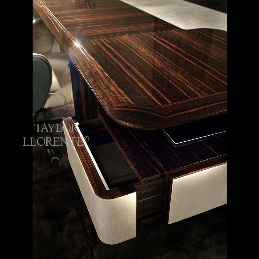 Macassar Ebony Leather Desk Taylor Llorente Furniture