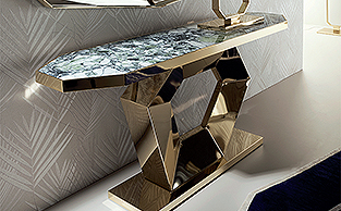 GOLD AND MARBLE CONSOLE