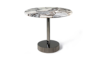 MARBLE & METAL SIDE TABLE