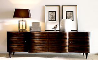 CURVACIOUS MACASSAR EBONY CREDENZA