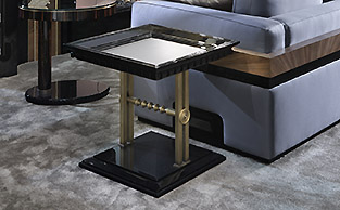 NEOCLASSICAL BRONZE SIDE TABLE
