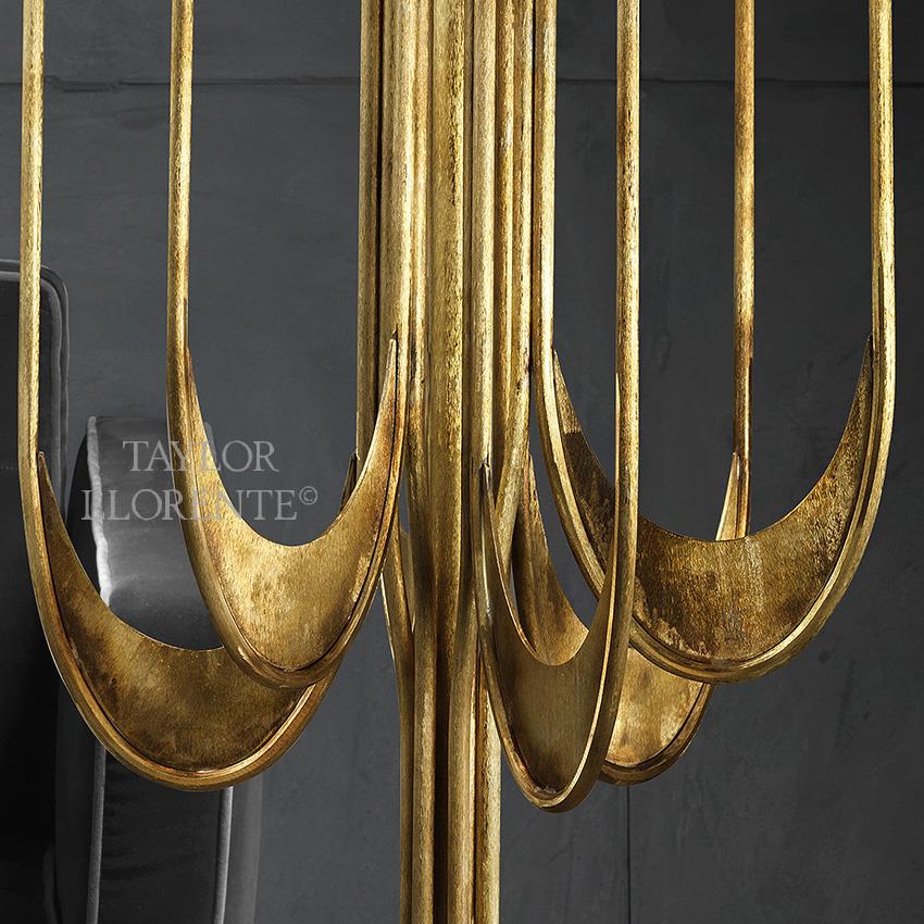 SCULPTURAL FLOOR LAMP Satin Bronze TAYLOR LLORENTE FURNITURE