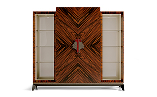 DECO STYLISED DISPLAY TALL CABINET