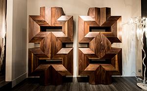 SCULPTURAL WALNUT CABINET