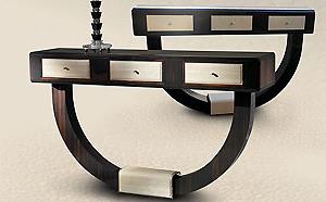 ART DECO  EBONY CONSOLE TABLES