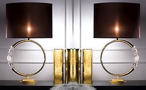LUXURY BRONZE TABLE LAMP WITH SWAROVSKI CRYSTAL