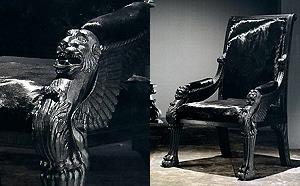 LUXURY CARVED ARMCHAIR - MYTHICAL CREATURE 