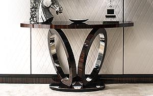 ELLIPTICAL RINGS MACASSAR EBONY CONSOLE