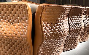 LUXURY LEATHER SOFA - QUILTED UPHOLSTERY