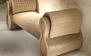 LUXURIOUS LEATHER BENCH 