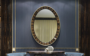 MACASSAR EBONY WALL MIRROR