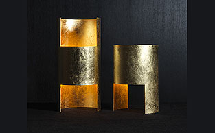 Modern Sculptural  Gold Table Lamp